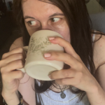 mi foto mi foto tomando café