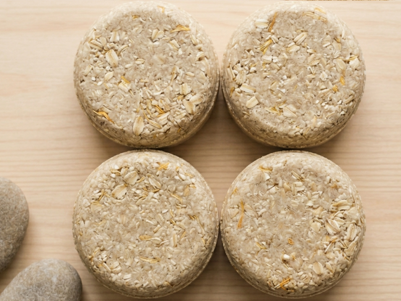 champú sólido de avena.