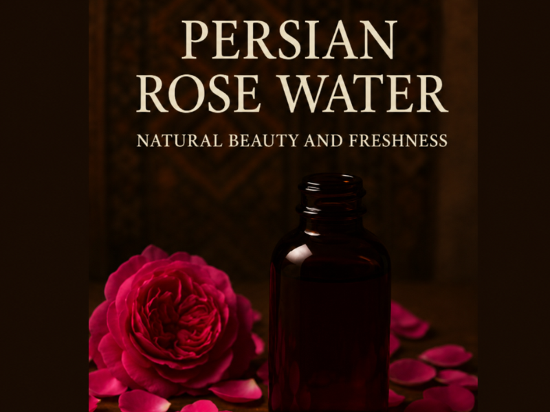 rose water in bottle