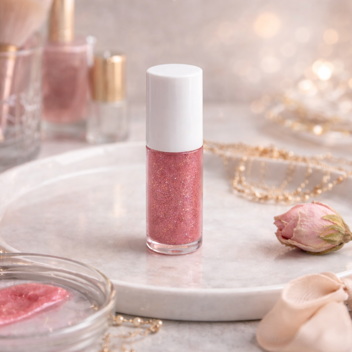 Brillo de labios gloss casero irresistible, con ingredientes naturales.